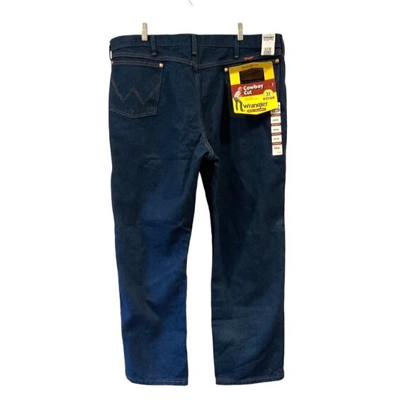 Wrangler Cowboy Cut Mens Relaxed Fit Jeans Size 40 X 30 Cotton Dark Wash Denim - Picture 3 of 8
